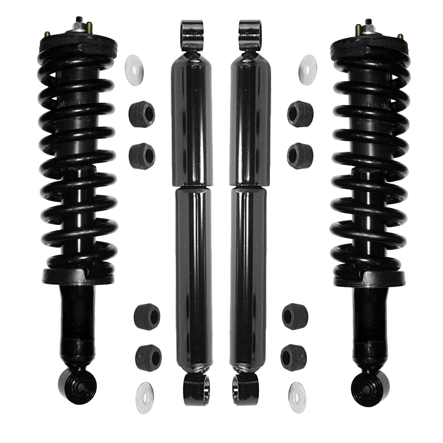 Monroe Front Struts & Rear Shock Absorbers Coil Springs Kit for Toyota Tacoma 2005-2023 - Complete Suspension Upgrade for Off-Road & Towing - Improves Ride Comfort & Handling on Rough Terrain