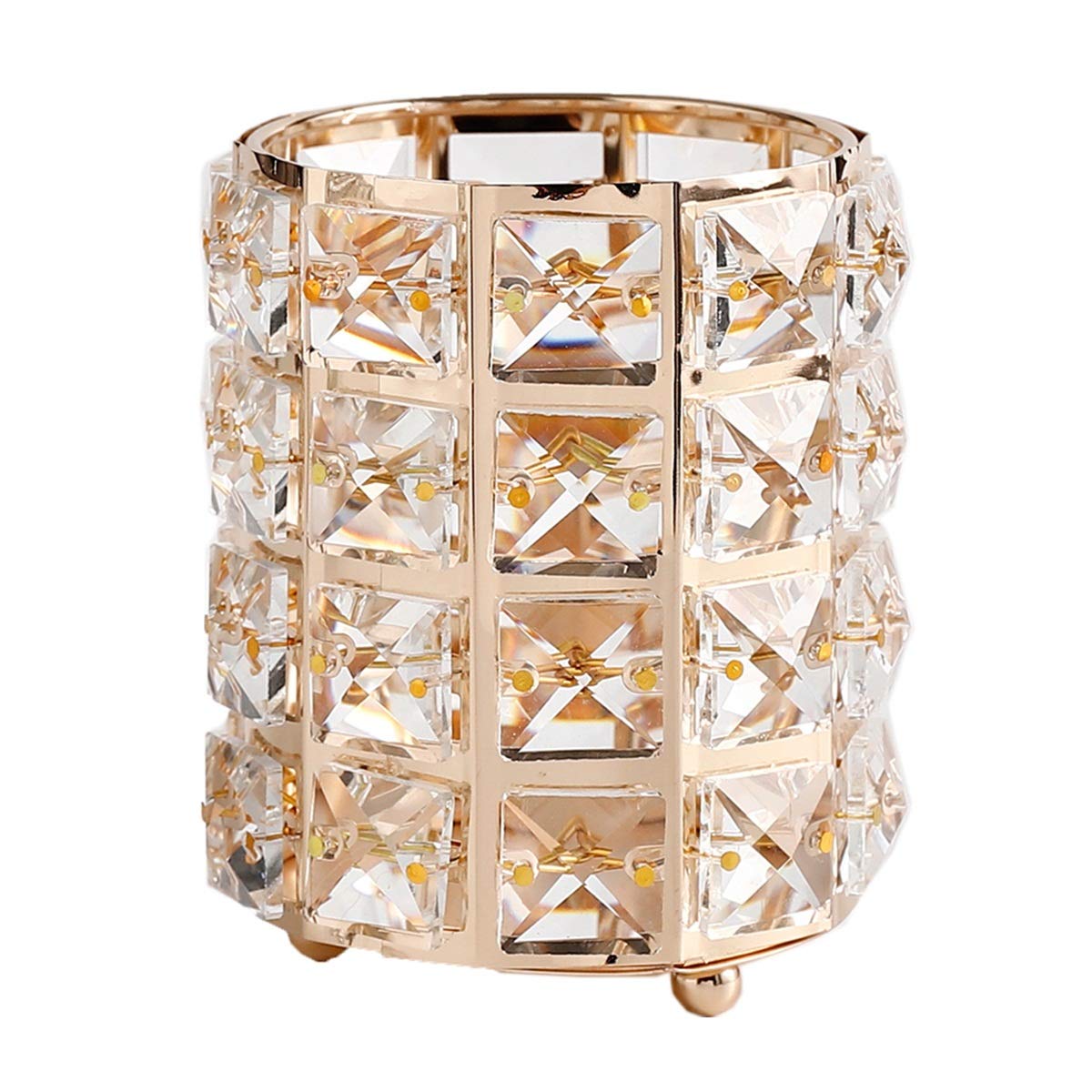 UCYG Crystal Pen Holder Stand - Elegant Gold Desk Organizer for Office, Home & Vanity | Perfect for Pencils, Pens & Makeup Brushes | Stylish Storage Solution for Work & Beauty Essentials