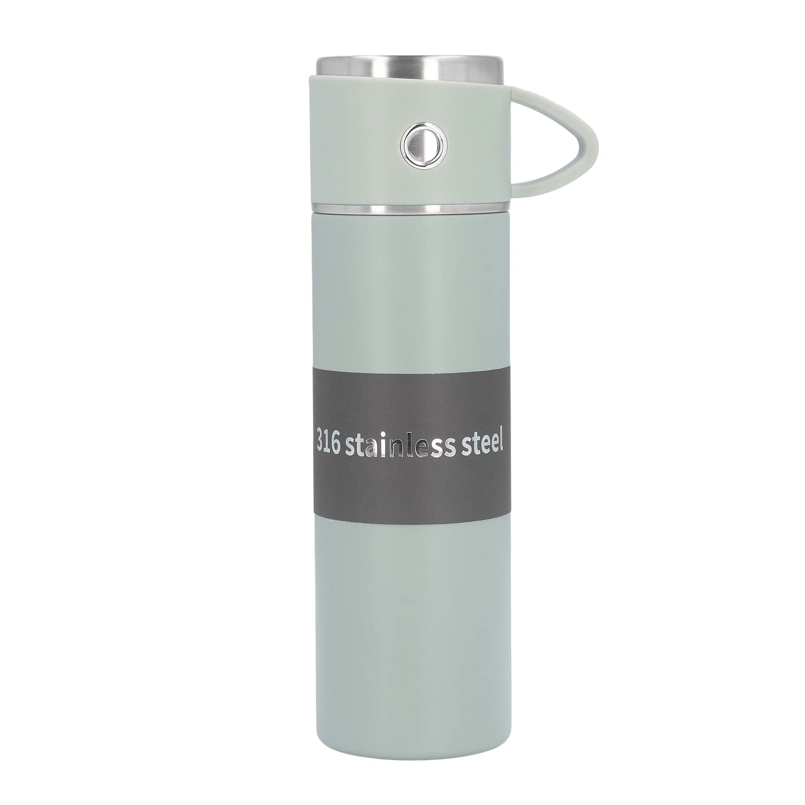 Premium 500ml Stainless Steel Vacuum Insulated Flask with Anti-Slip Base - Green, Ideal for Outdoor Adventures, Camping, Hiking & Home Use