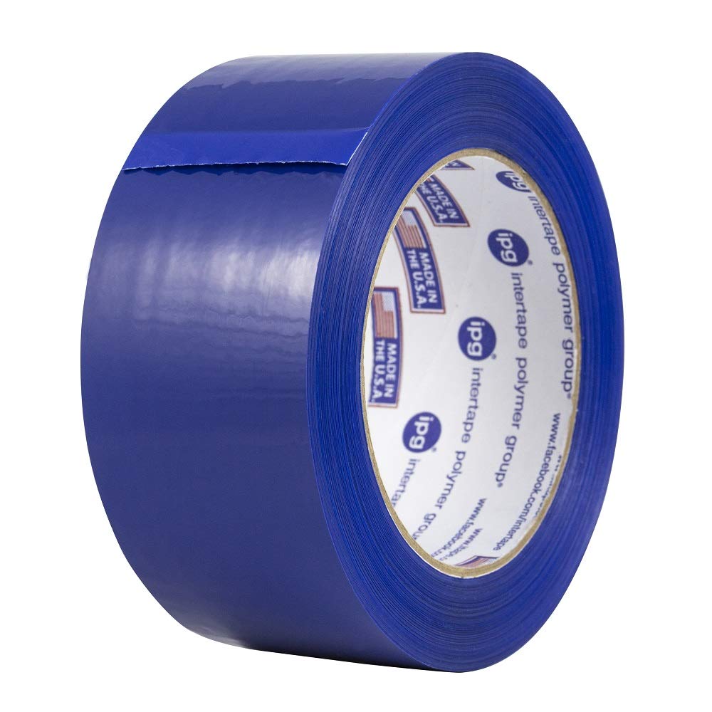 IPG 321 2.1 Mil Medium Grade Acrylic Carton Sealing Tape - 48mm x 100m, Blue (36-Pack) - Heavy Duty Packing Tape for Shipping Boxes, Moving & Warehouse Use
