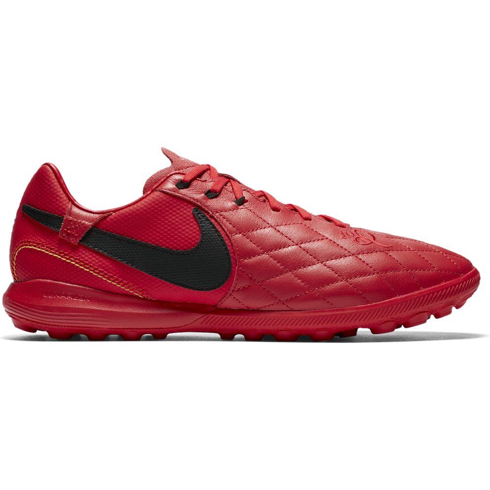 Nike Lunar LegendX 7 Pro 10R TF Turf Soccer Shoes - Men's Artificial Grass Football Cleats in University Red for Indoor & Outdoor Training Matches