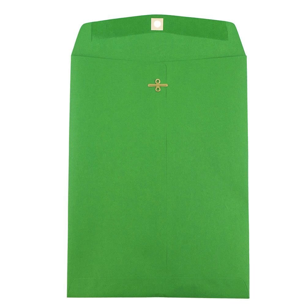 JAM PAPER 9 x 12 Inch Colored Envelopes with Secure Clasp Closure - Eco-Friendly Green Recycled Paper - Bulk Pack of 500 Envelopes per Box - Perfect for Mailing, Invitations, Business Correspondence & Greeting Cards