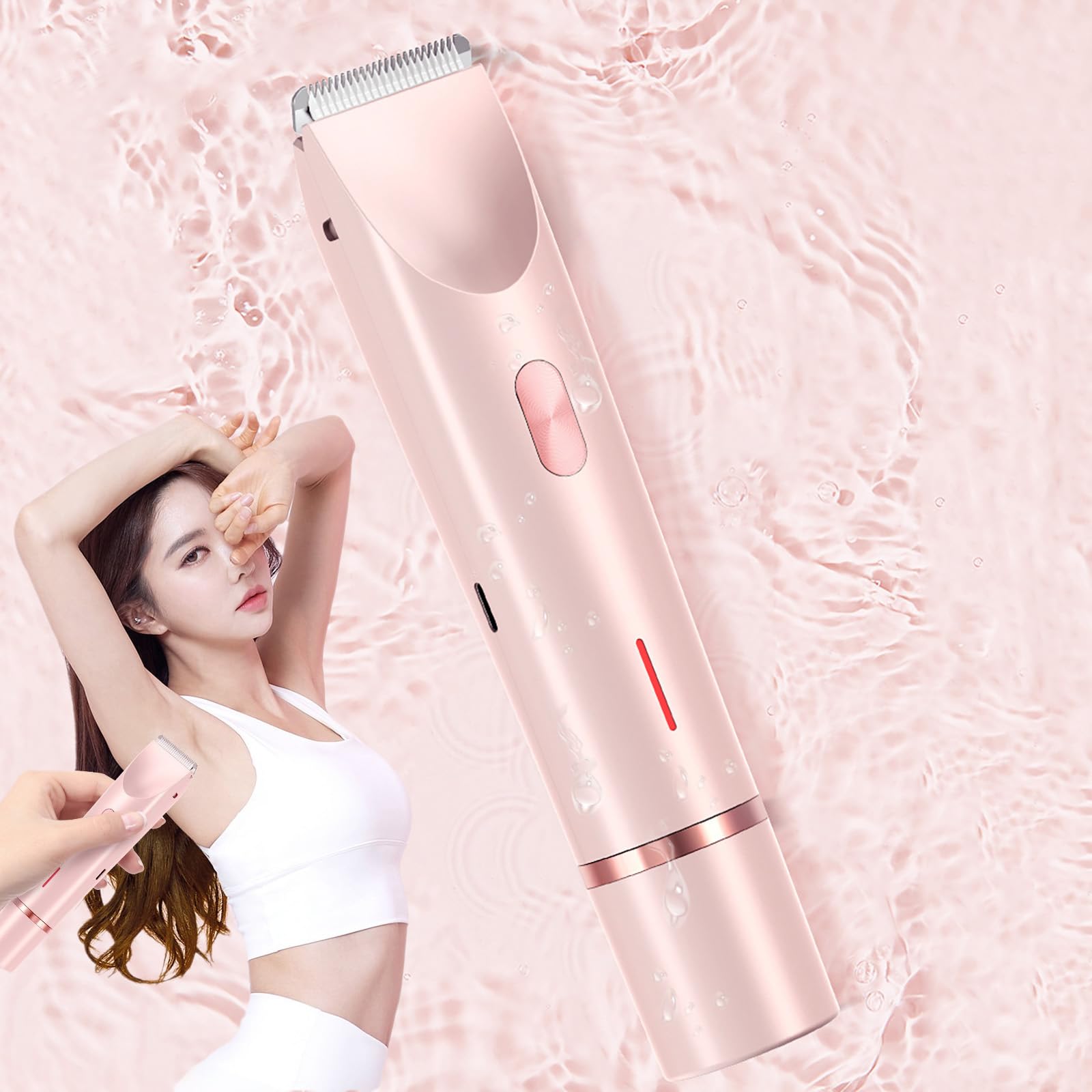 Ezme Razor 2.0 - Electric Bikini Trimmer & Body Shaver for Women, 2-in-1 Waterproof Wet/Dry Trimmer, Painless Hair Removal for Sensitive Skin - Perfect for Travel, Gym & At-Home Grooming (1 Pack)