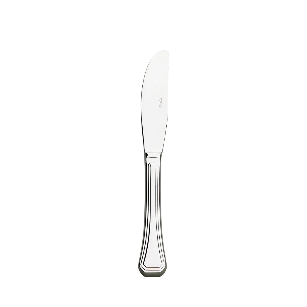 Premium Stainless Steel Browne Oxford Butter and Dessert Knife Set - 12-Pack for Elegant Dining, Tea Parties, and Dessert Serving