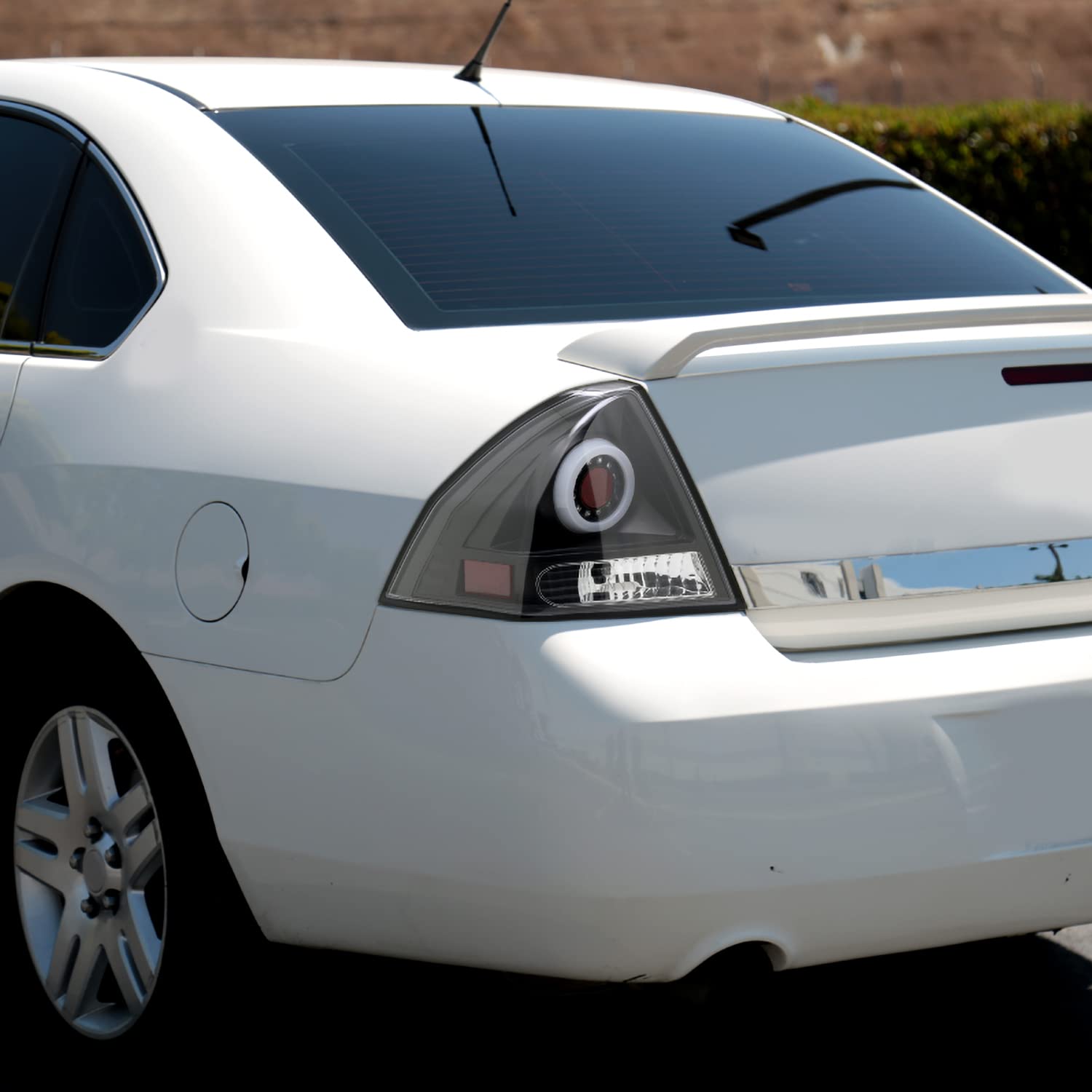 Spec-D Tuning Black LED Tail Lights for 2006-2016 Chevy Impala - High-Performance Left & Right Pair Assembly - Perfect for Night Driving & Car Customization