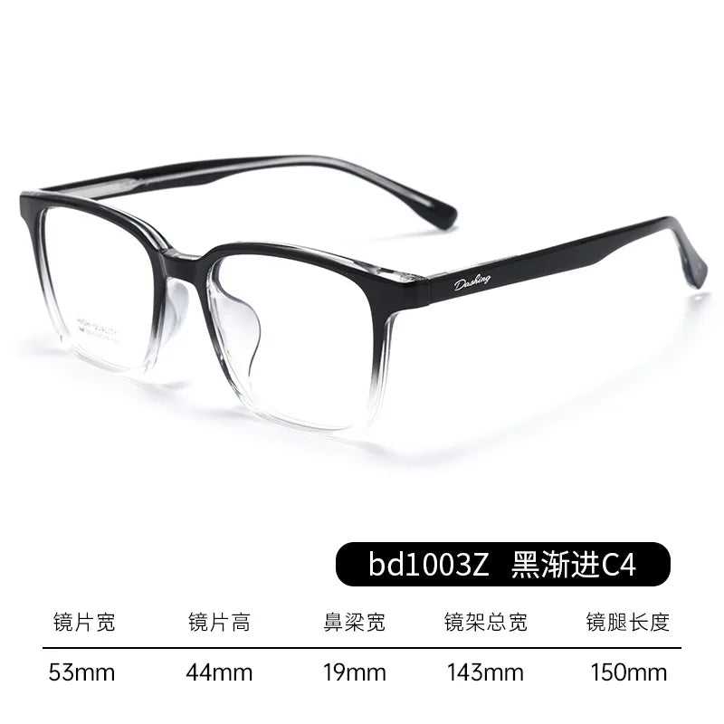 Bclear Unisex Full Rim Square TR90 Titanium Eyeglasses Frame - Lightweight & Durable for Men & Women - Perfect for Reading, Work & Everyday Wear (Model 541003)