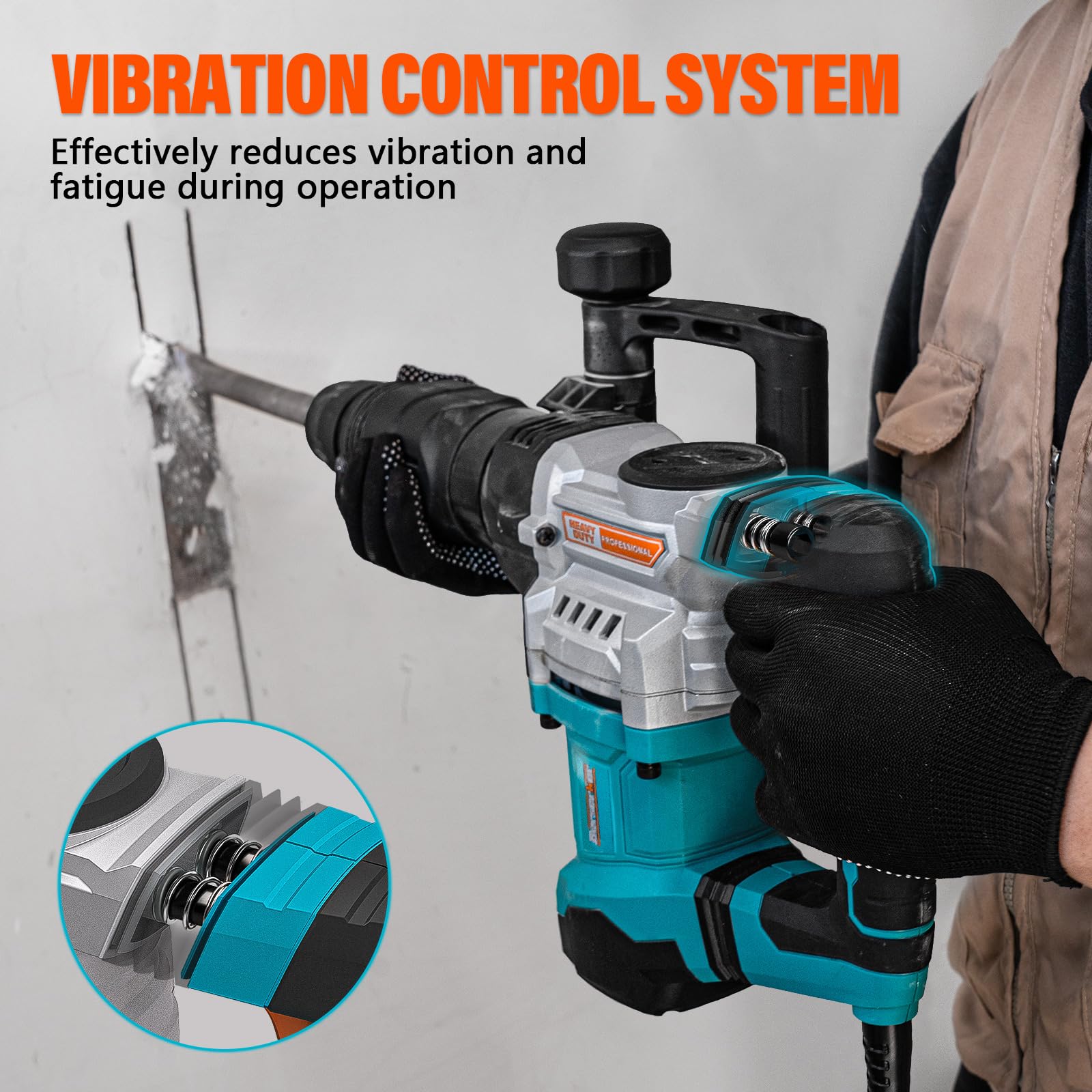 Berserker 1300W 16-Pound SDS-Max Demolition Jack Hammer - 1-9/16