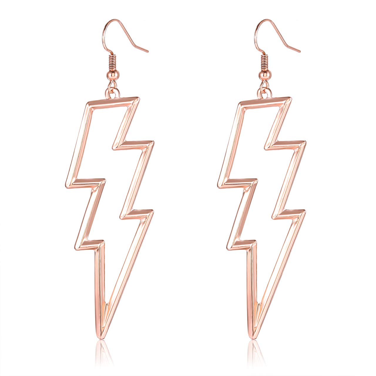 Lightning Bolt Drop Dangle Earrings for Women - Punk Fashion Statement Jewelry with Thunder Hook Design - Perfect for Concerts, Parties & Gothic Outfits