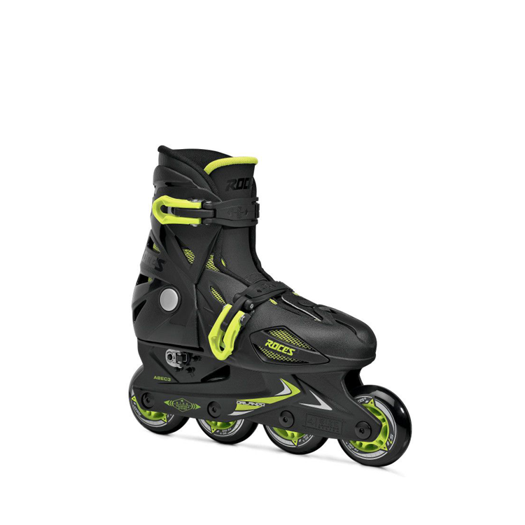Roces Orlando III Aggressive Inline Skates - Black/Lime for Men & Women | High-Performance Outdoor & Indoor Skating, Street & Park Rollerblading