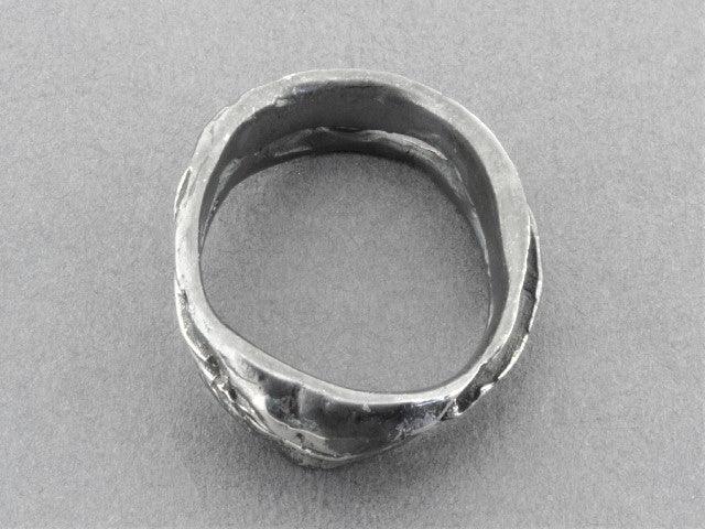 Double Organic Band Oxidized Sterling Silver Ring - Handmade Boho Jewelry for Women, Perfect for Everyday Wear & Special Occasions