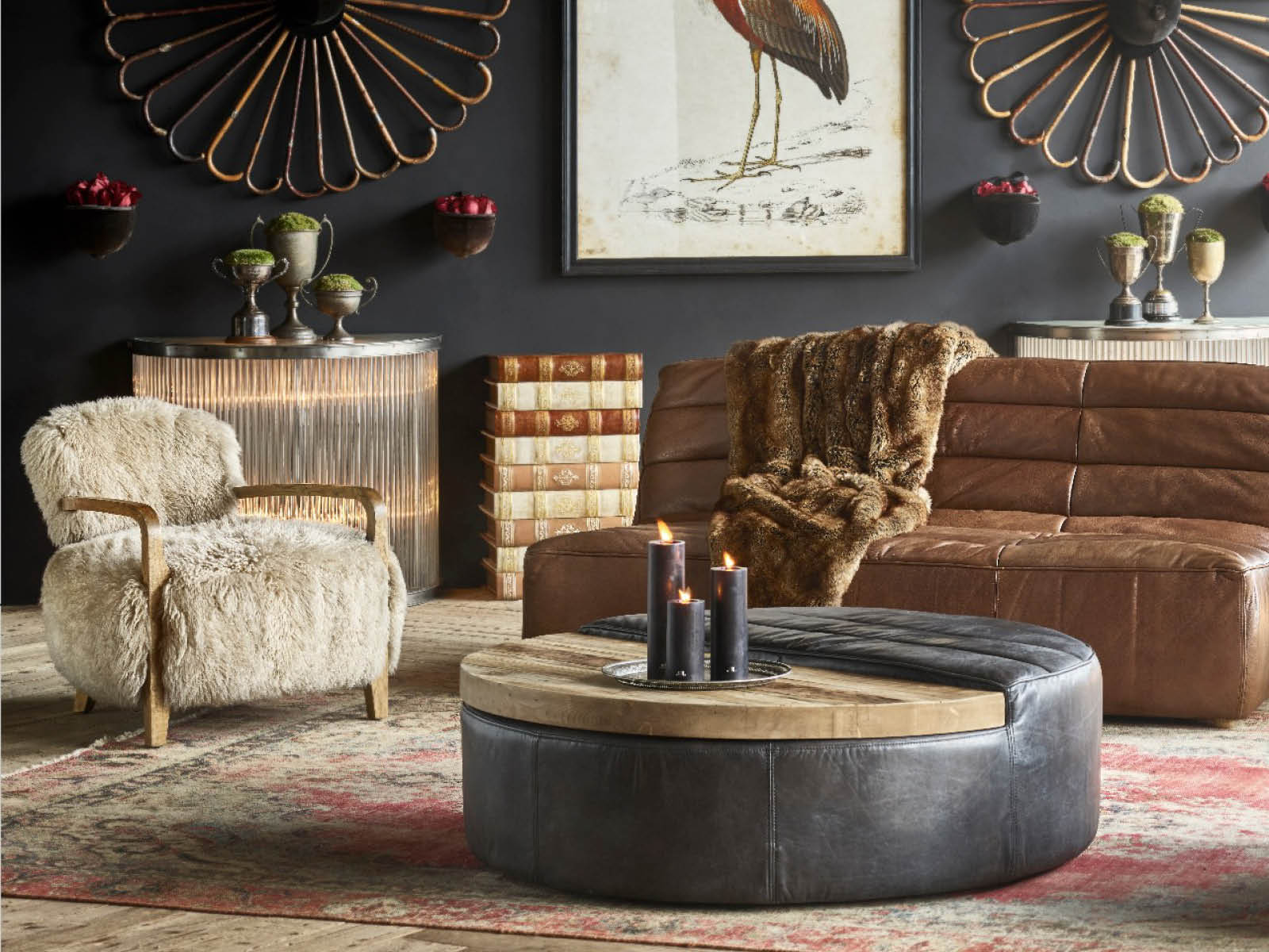 Luxury Cabana Sheepskin Chair - Soft & Cozy Sheepskin Upholstered Lounge Chair for Indoor & Outdoor Use - Perfect for Patio, Living Room, or Poolside Relaxation