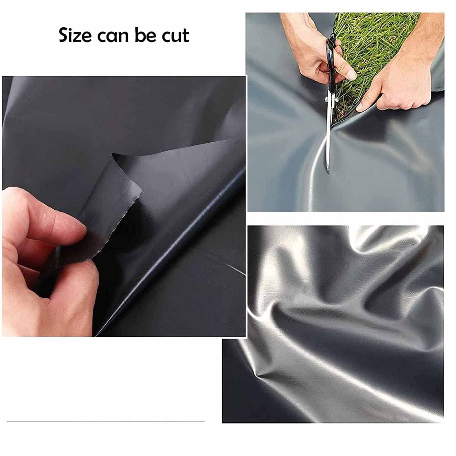 Heavy Duty Fish Pond Liner - Reinforced Waterproof Garden Pool Membrane, Flexible Tarpaulin Cover (3x7m/9.84x22.96ft, Black) - Perfect for Backyard Ponds, Landscaping Projects & DIY Water Features