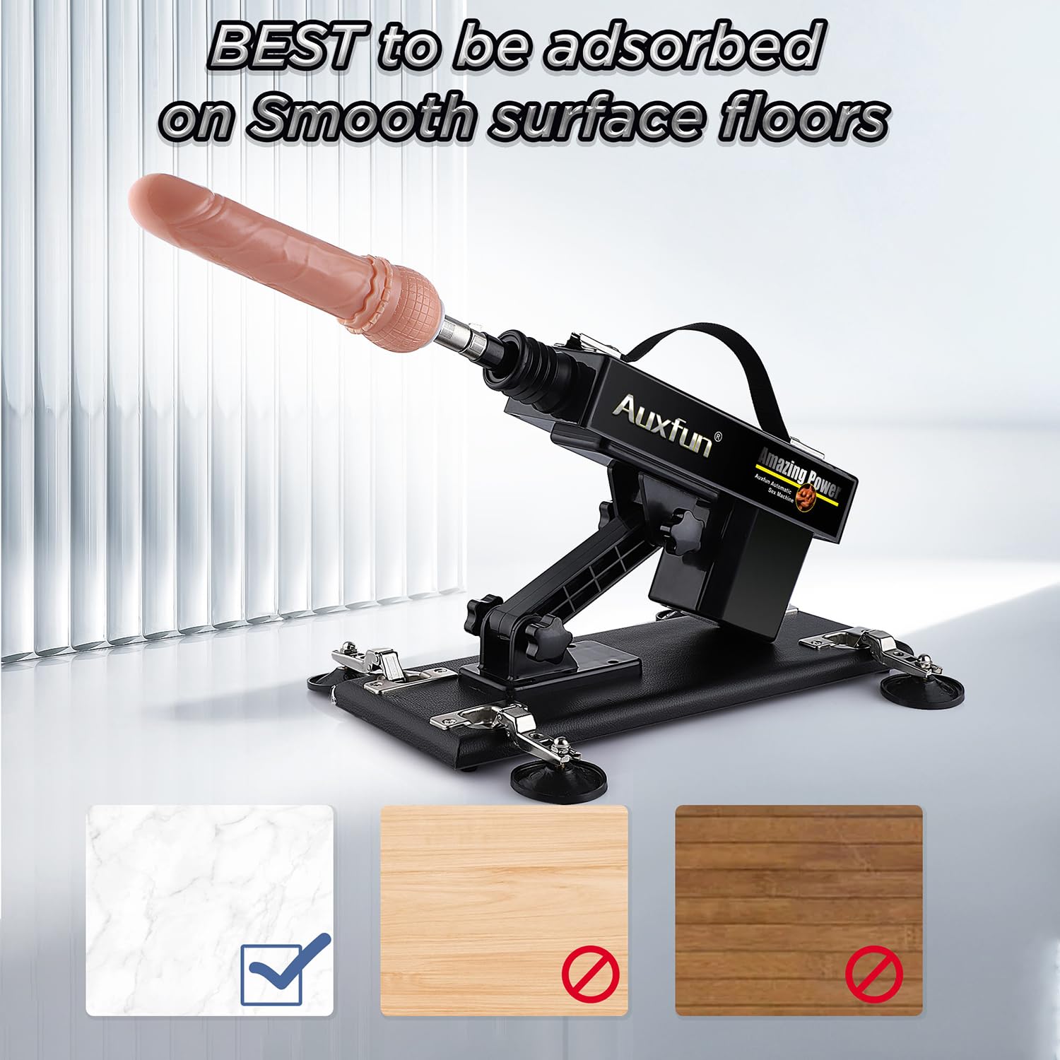 AUXFUN Automatic Thrusting Sex Machine with Bluetooth App Control - 6 Attachments for Women, Remote Control Adult Toy for Couples & Solo Play - Perfect for Bedroom Fun & BDSM Exploration