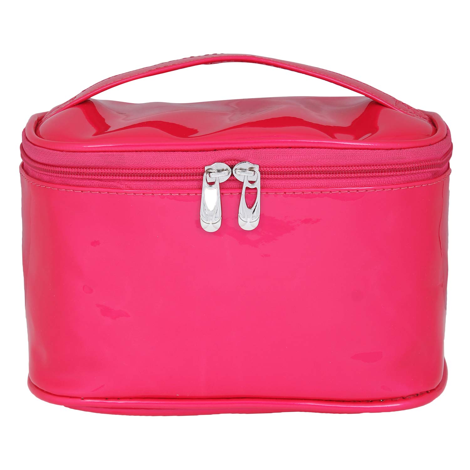 Fclues STORE Multifunctional Travel Cosmetic Bag - Pink Makeup Organizer Case for Women | Portable Grooming Kit Storage | Perfect for Airplane, Vacation & Daily Use