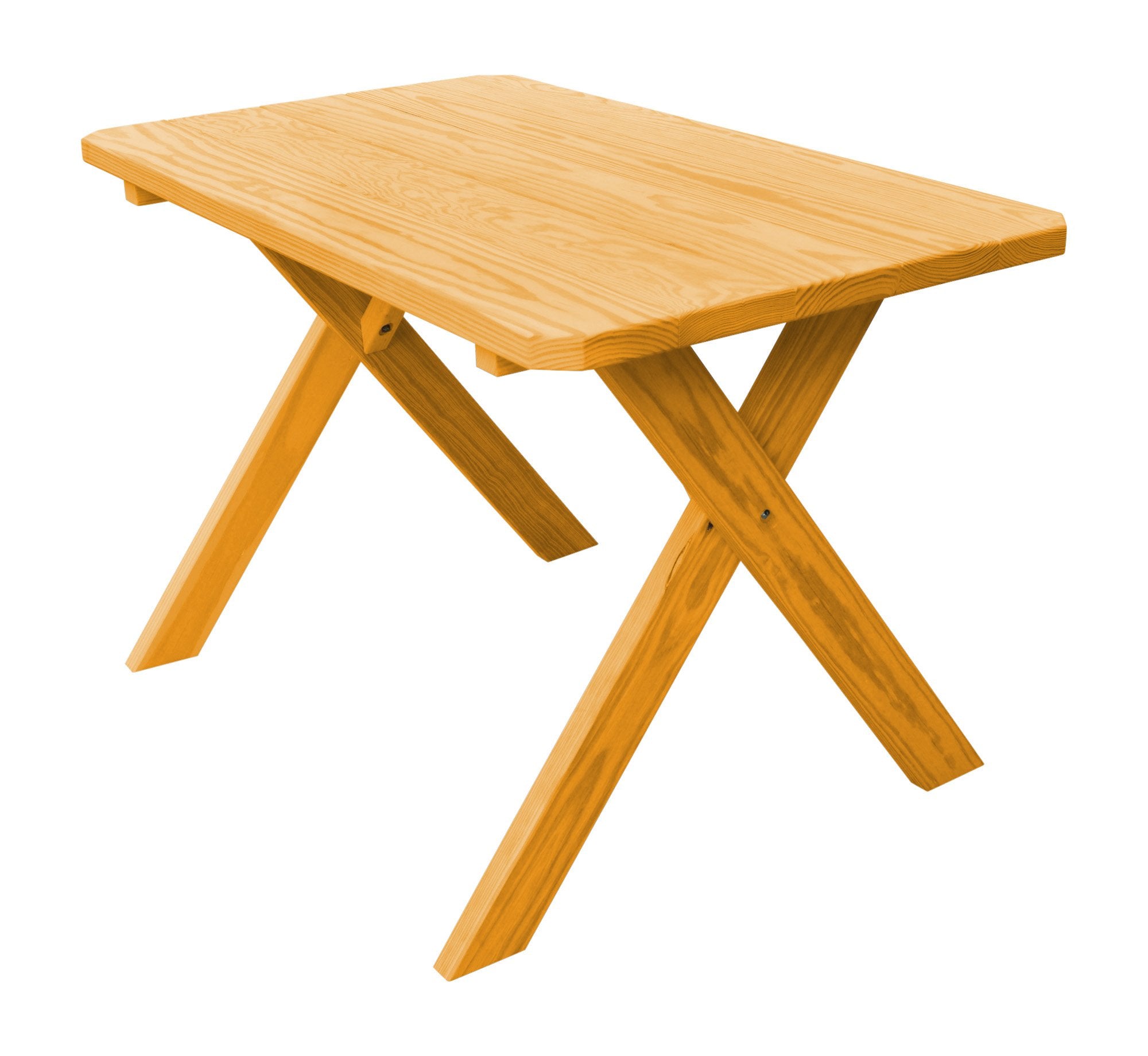 A&L Furniture Cross Leg Table with Free 2 Umbrella Holes - Outdoor Patio Dining & Garden Furniture for Backyard, Poolside & Picnic Use