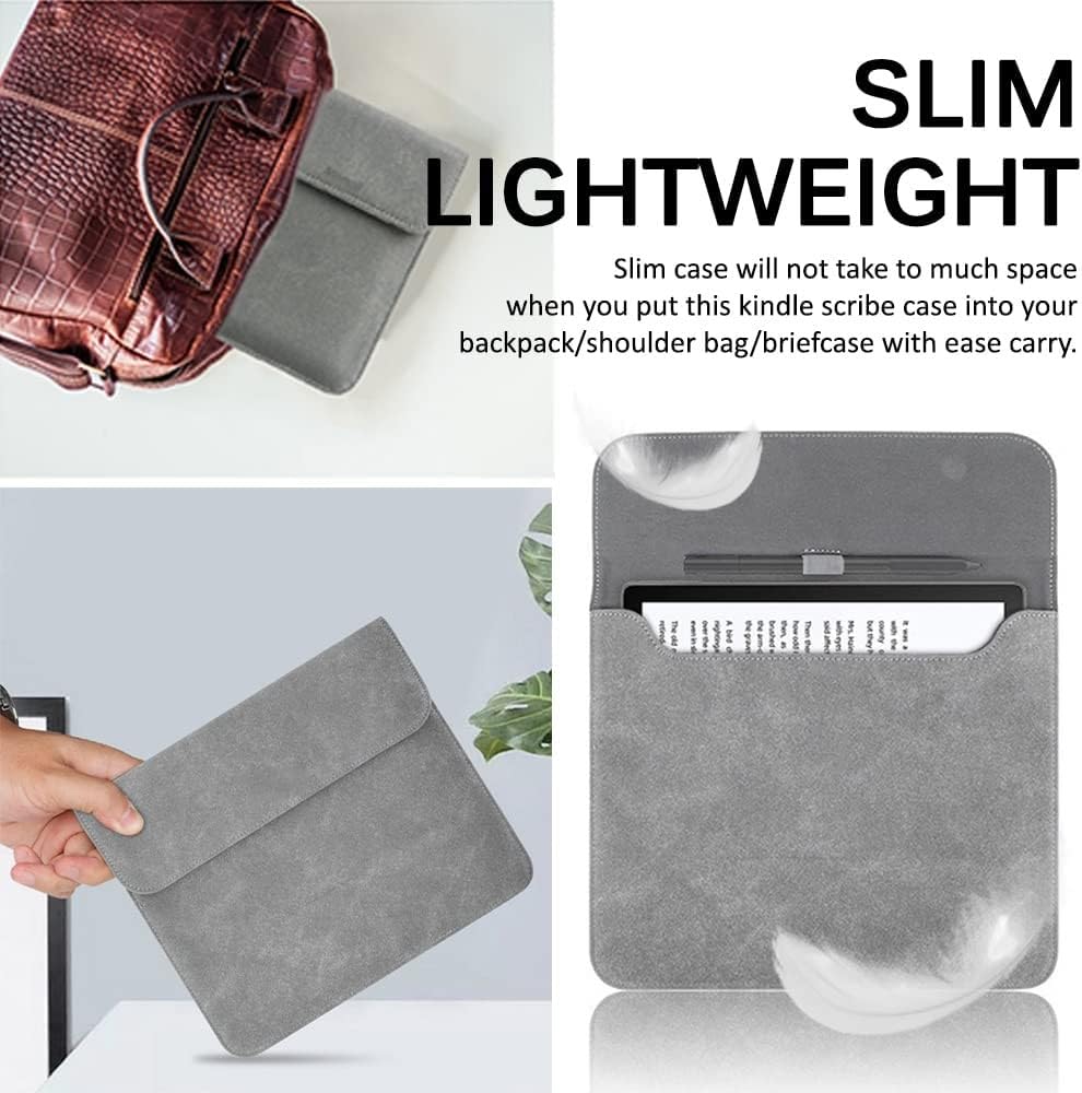 Magnetic Sleeve Pouch Cover Case for Kindle Scribe 2022 & Kobo Elipsa 2E - 10.2