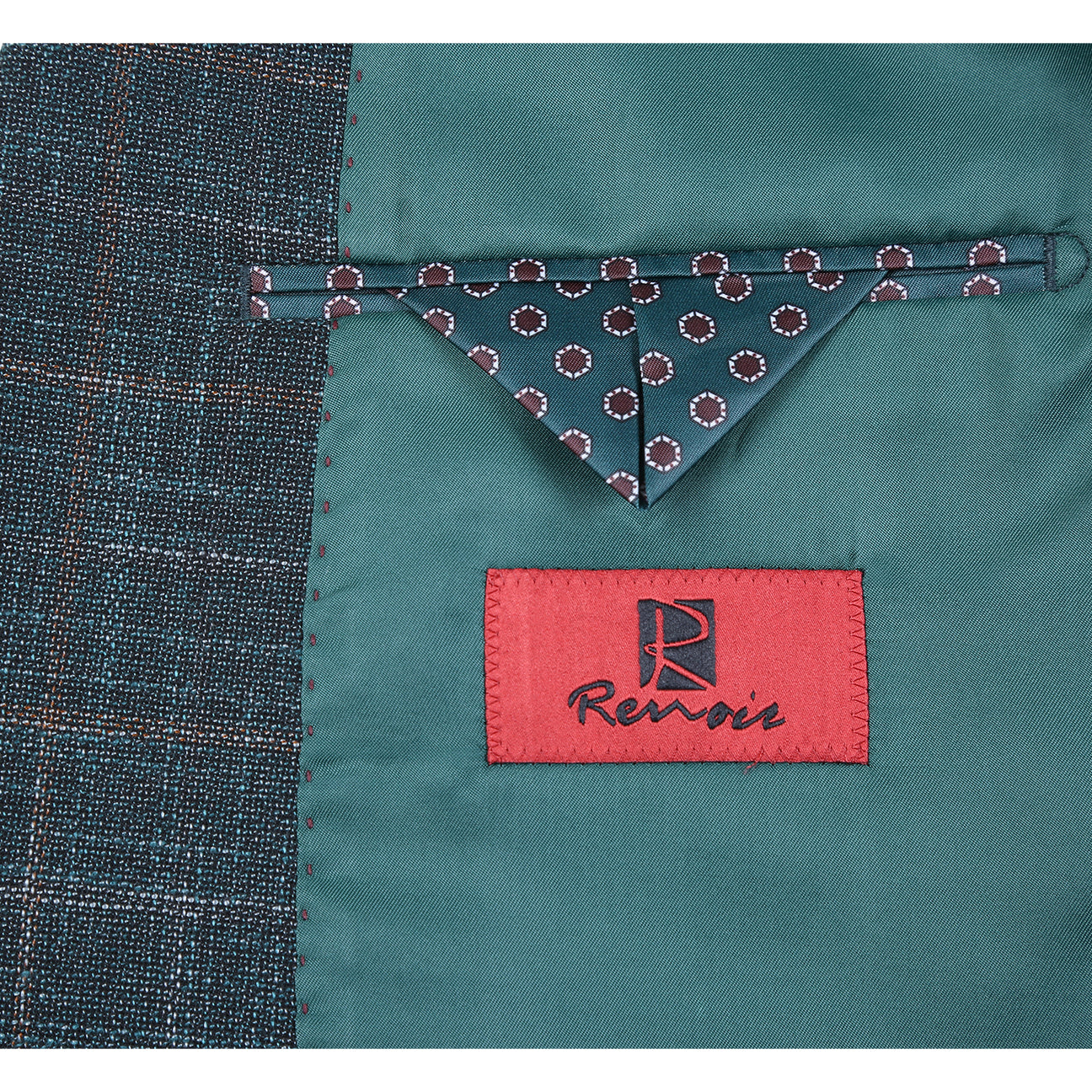 Alessandro Vitello by Renoir New Slim Fit Blazer - Green 294 48 | Men's Fashion Blazer for Business, Office & Formal Events