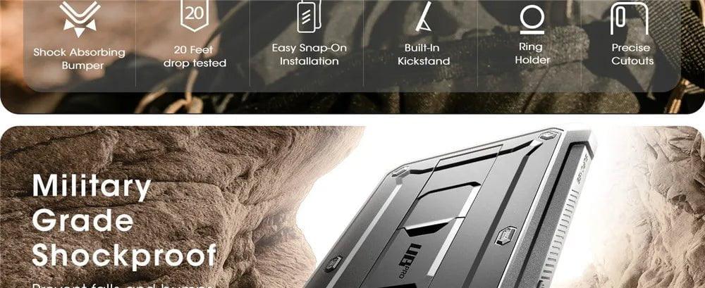 Samsung Galaxy S24 Ultra Case - Supcase UB Pro Full Body Dual Layer Protective Cover with Kickstand | Shockproof & Drop Protection for Everyday Use & Outdoor Activities