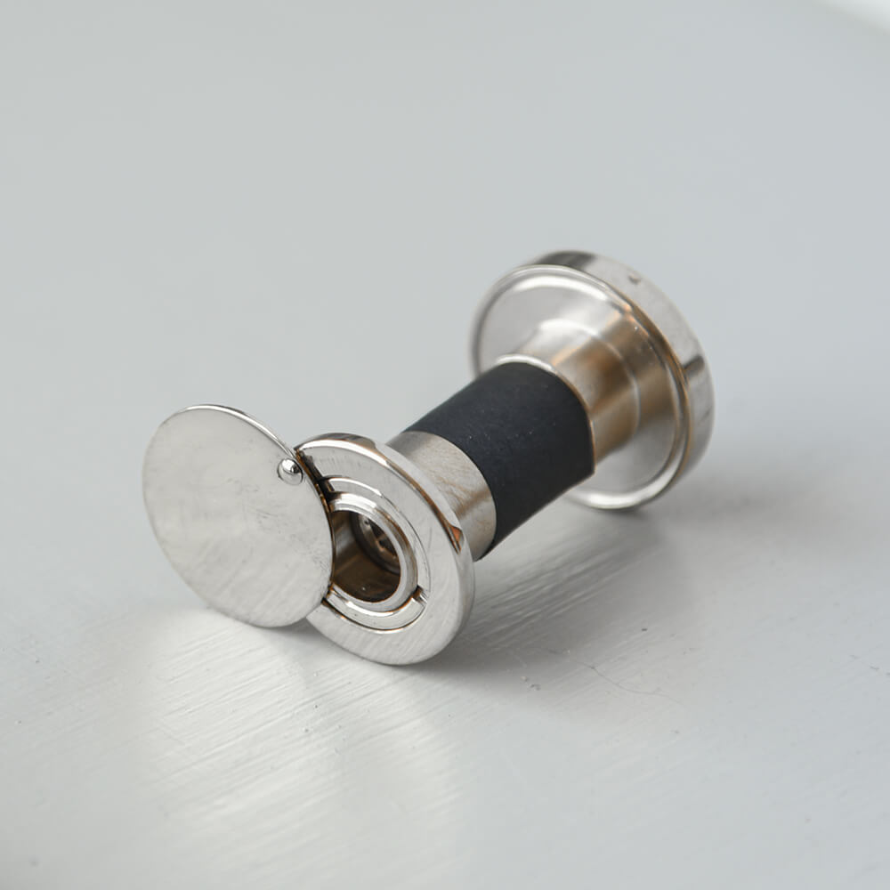 Polished Nickel Door Viewer - 180° Wide Angle Peephole for Home Security - Perfect for Apartments, Hotels, and Office Doors