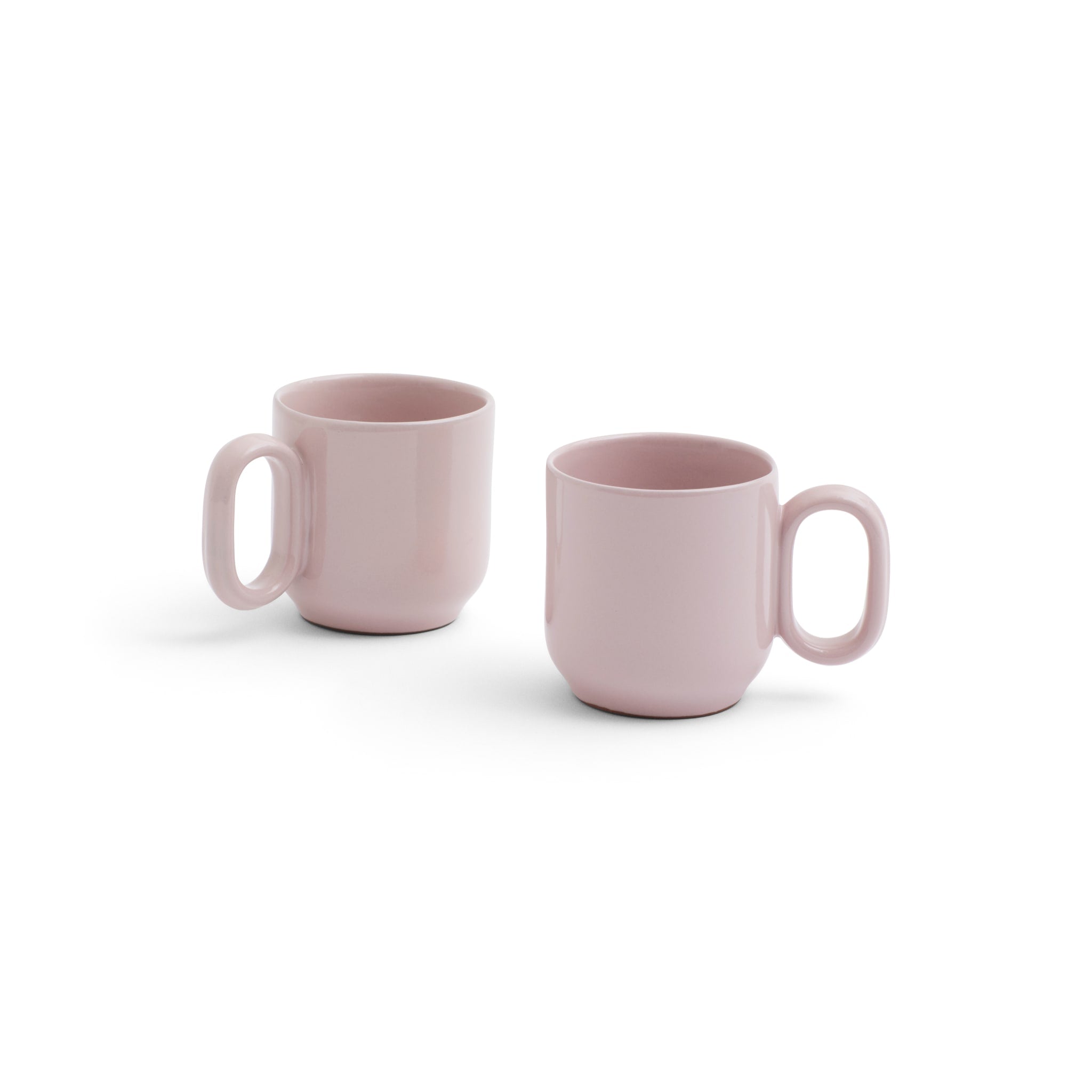 HAY Barro Ceramic Cup and Mug Set - Pink (2-Piece) | Perfect for Coffee, Tea, and Hot Chocolate at Home or Office