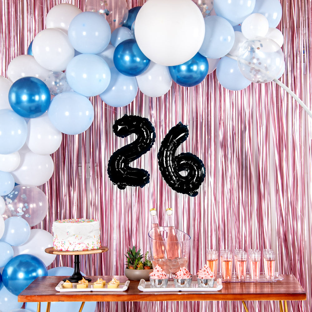 Balloonify Black Mylar Number 2 Balloon - 16 Inch Large Foil Balloon for Birthday Parties, Baby Showers & Anniversary Celebrations (1 Count Box)