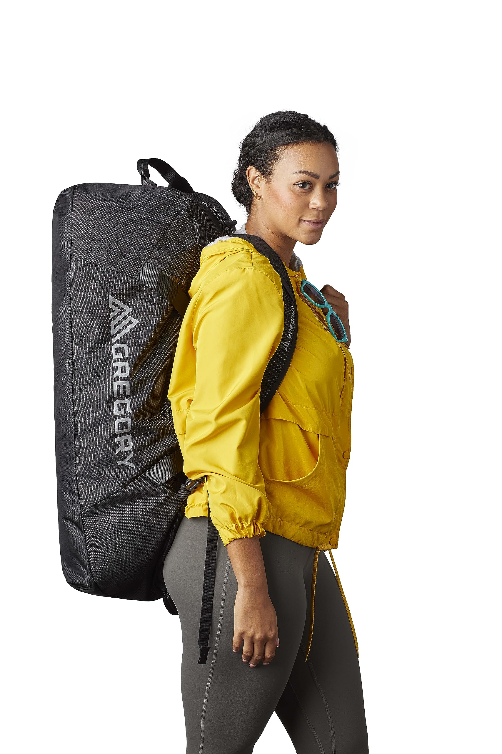 Gregory Supply 115 Adventure Travel & Gear Organization Duffel Bag - Obsidian Black - Perfect for Camping, Hiking & Outdoor Trips