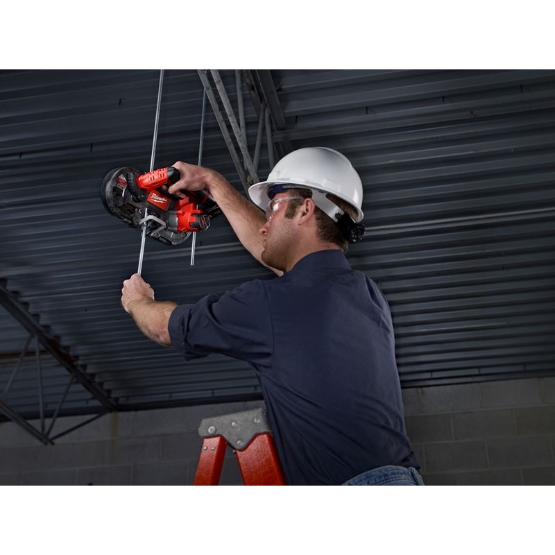 M12 12V Lithium-Ion Cordless Sub-Compact Band Saw Kit (2429-21XC) - Perfect for Plumbing, Electrical Work & DIY Metal Cutting Projects