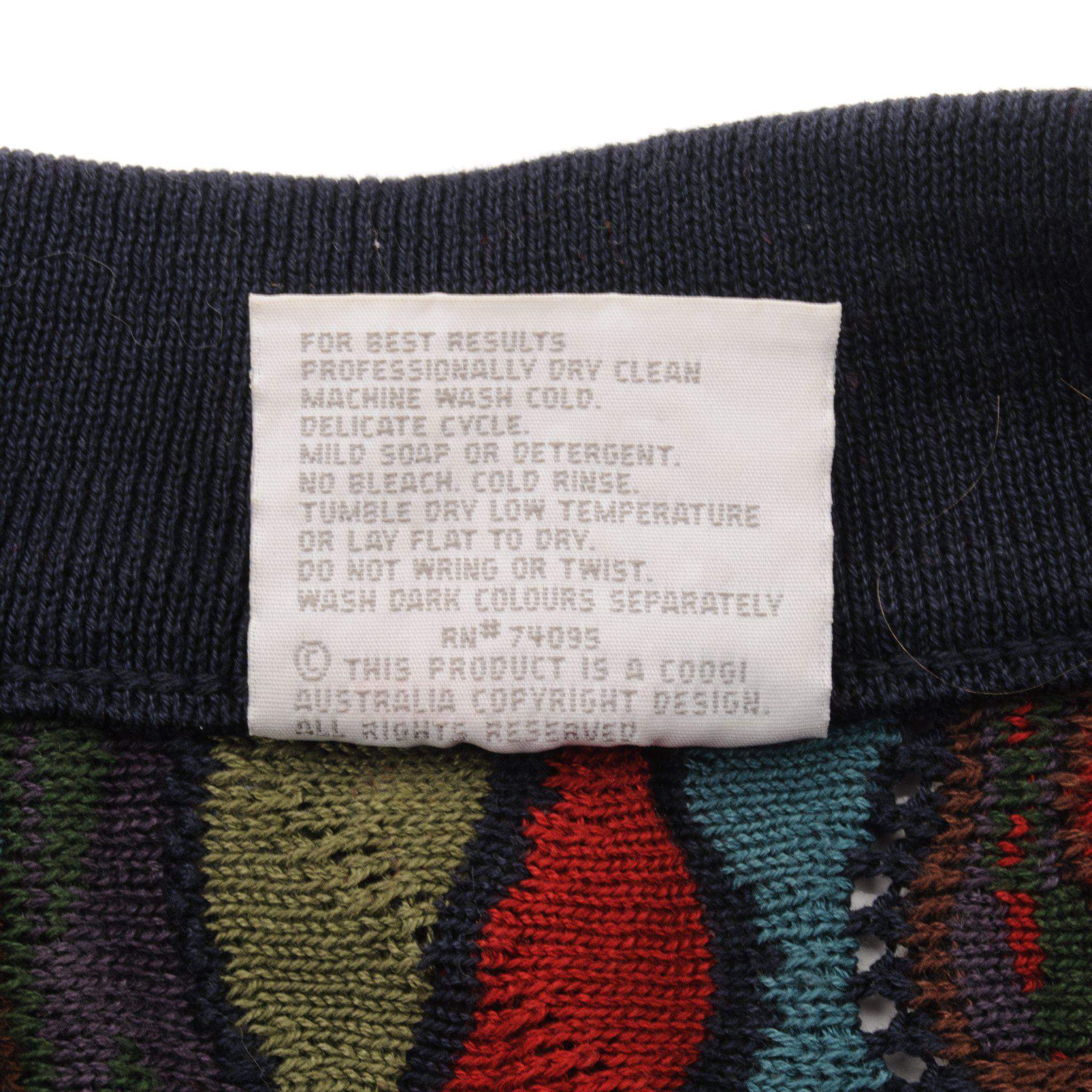 Vintage Coogi Sweater Men's Large - 90s Retro Knit Cardigan for Casual Wear & Street Style Outfits