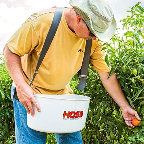 Hoss Over-The-Shoulder Harvesting Bucket - Durable Fruit Picking Bag with Adjustable Strap for Gardeners & Farmers - Perfect for Apple, Pear & Berry Harvesting in Orchards & Backyards