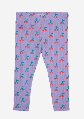 BOBO CHOSES Cherry Print Baby Leggings for Girls & Boys (9-24 Months) - Soft & Stretchy Cotton Pants for Playtime, Daycare & Everyday Comfort