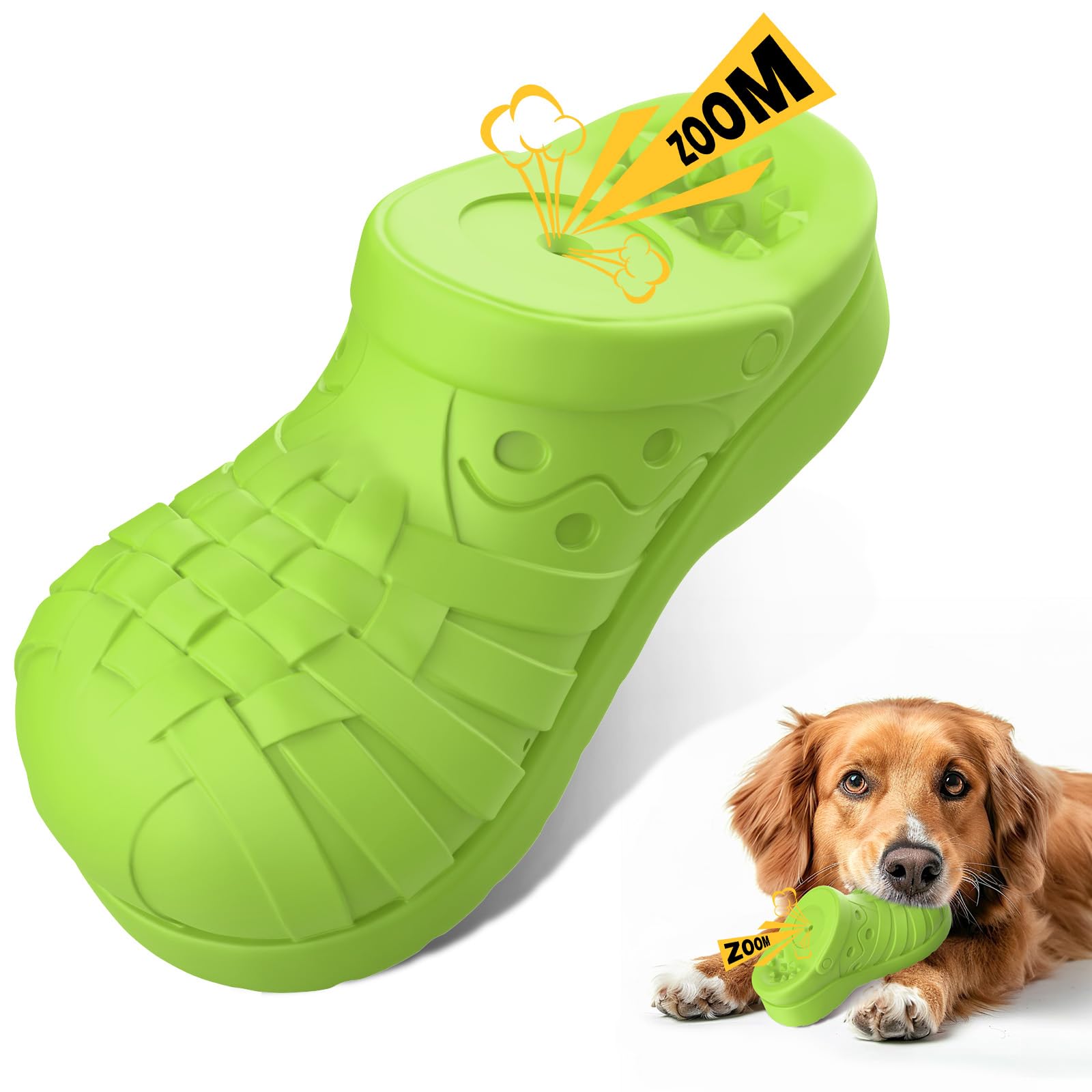 Indestructible Dog Chew Toys for Aggressive Chewers - Natural Rubber Durable Chew Toy with Beef Flavor for Large Dogs - Interactive Pet Toys to Keep Dogs Busy & Entertained - Perfect for Playtime, Training, and Anxiety Relief
