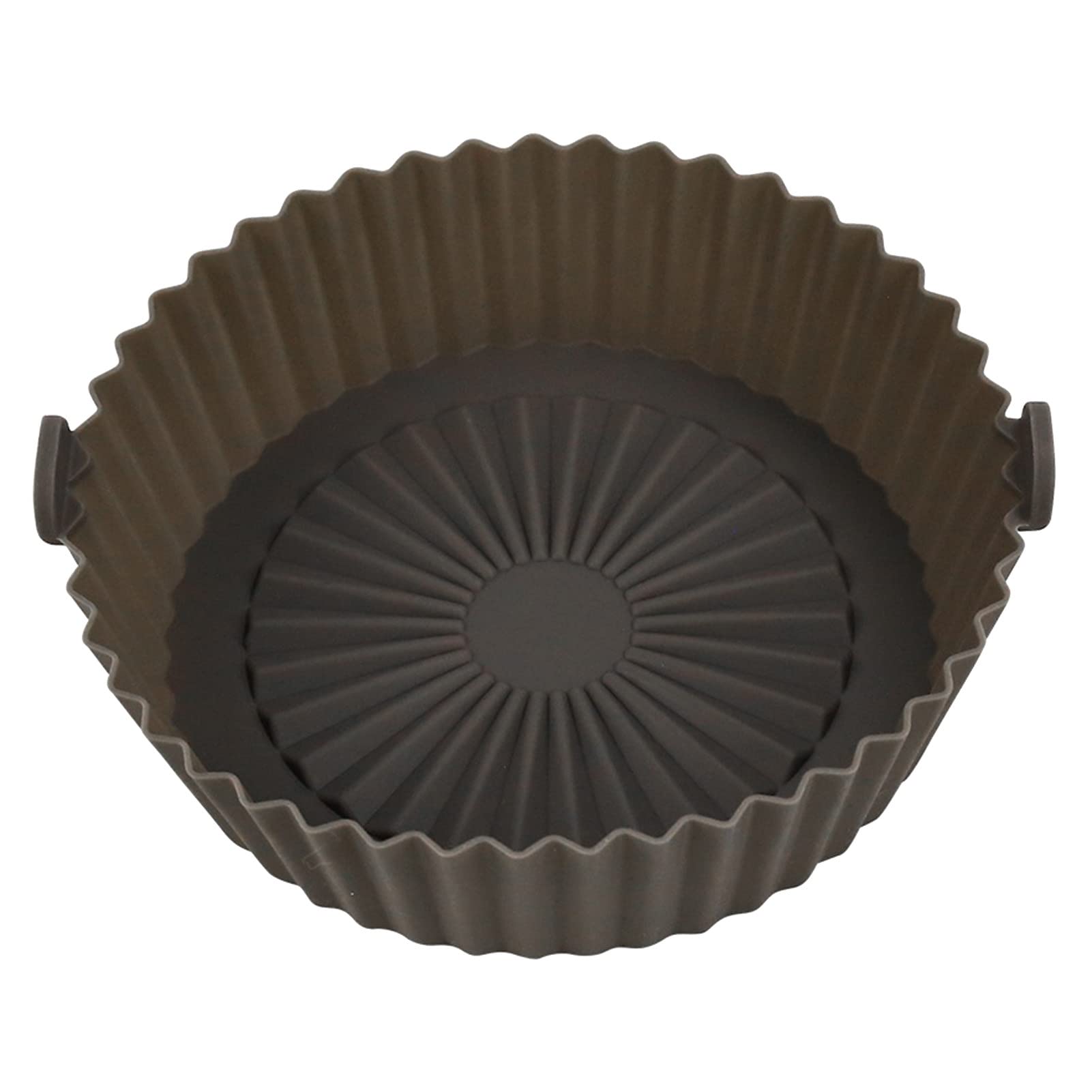 Non-Stick Silicone Air Fryer Pot - Reusable Parchment Paper Replacement for Easy Cleaning - Dark Gray - Perfect for Healthy Cooking & Hassle-Free Air Fryer Meals