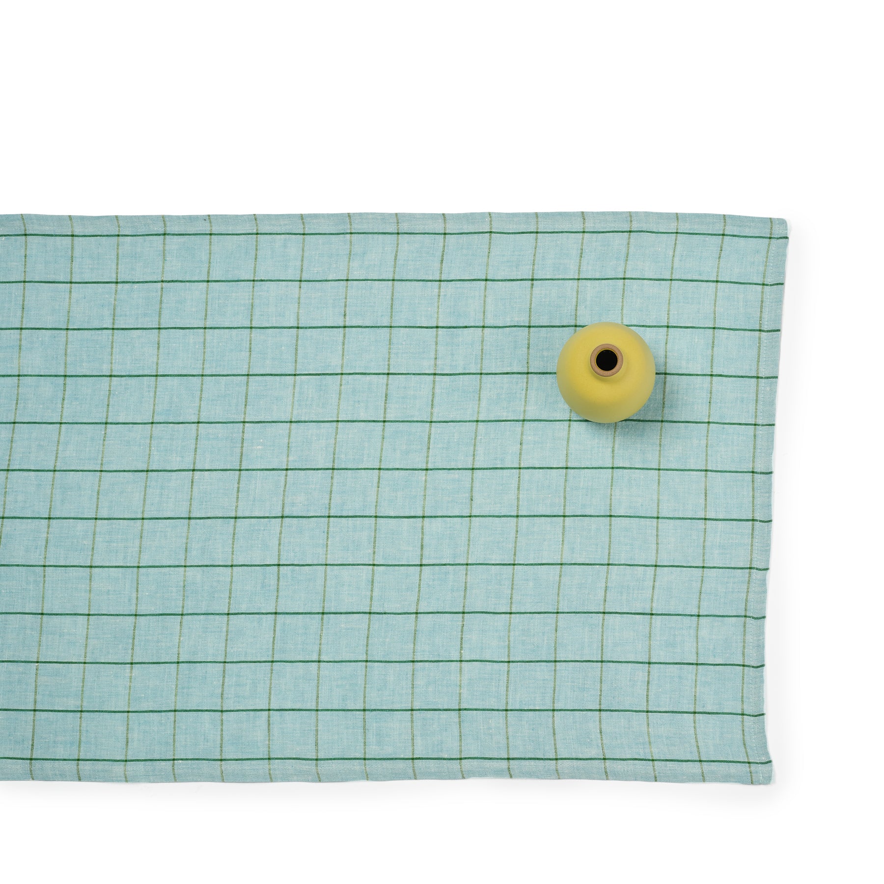 Powder Blue & Apple Green Windowpane Runner - Non-Slip Kitchen Rug for Hardwood Floors - Perfect for Hallways, Entryways, and Laundry Rooms