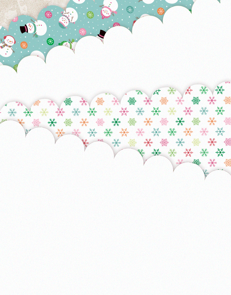 Vibrant Snowmen Scalloped Tissue Paper - Decorative Holiday Party Supplies for Christmas Crafts, Gift Wrapping & Winter Home Decor