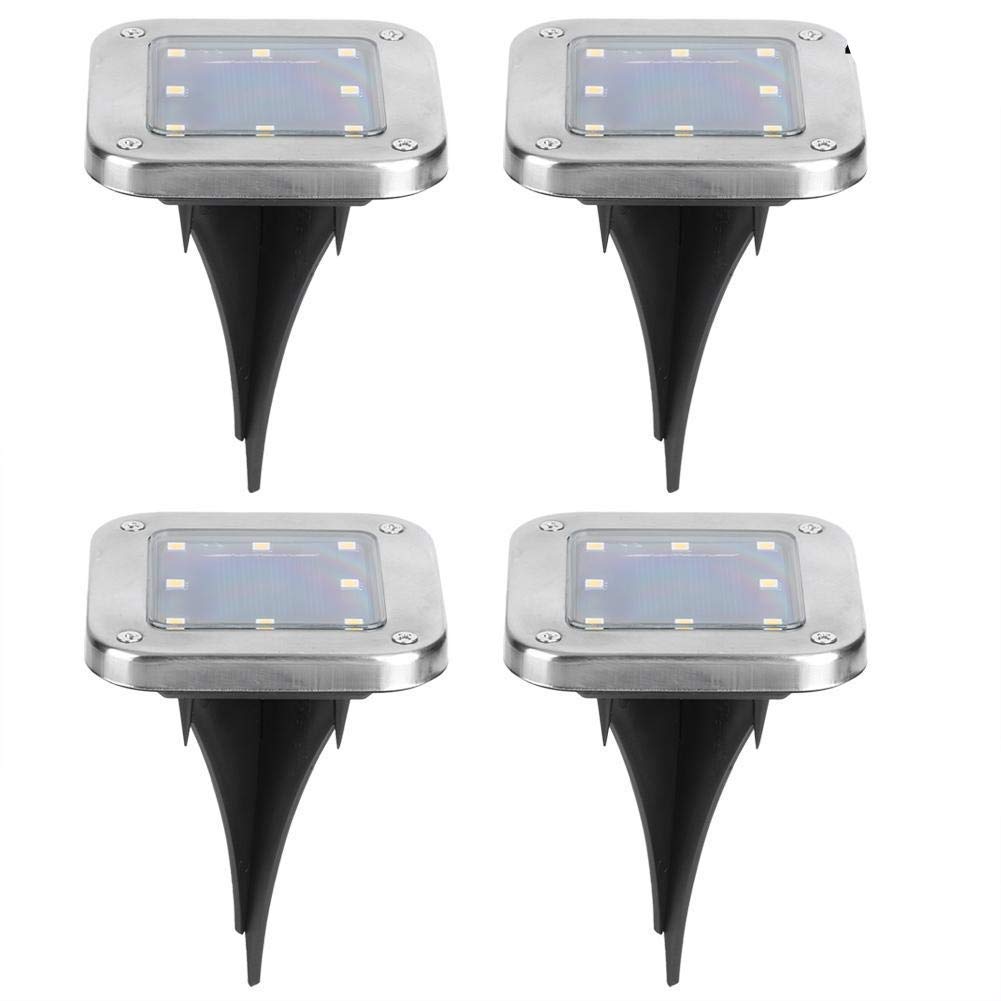 Yosoo 4 Pack Solar Ground Lights - 8 LED Waterproof Buried Solar Lights for Outdoor Pathway, Garden, Backyard, Park | Weatherproof Landscape Lighting for Walkways, Driveways & Decorative Illumination