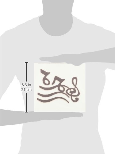 3Drose G Clef and Musical Notes Iron-On Heat Transfer Paper - 8x8 Inch for DIY T-Shirts, Tote Bags & Fabric Crafts - Perfect for Music Lovers & Band Merchandise