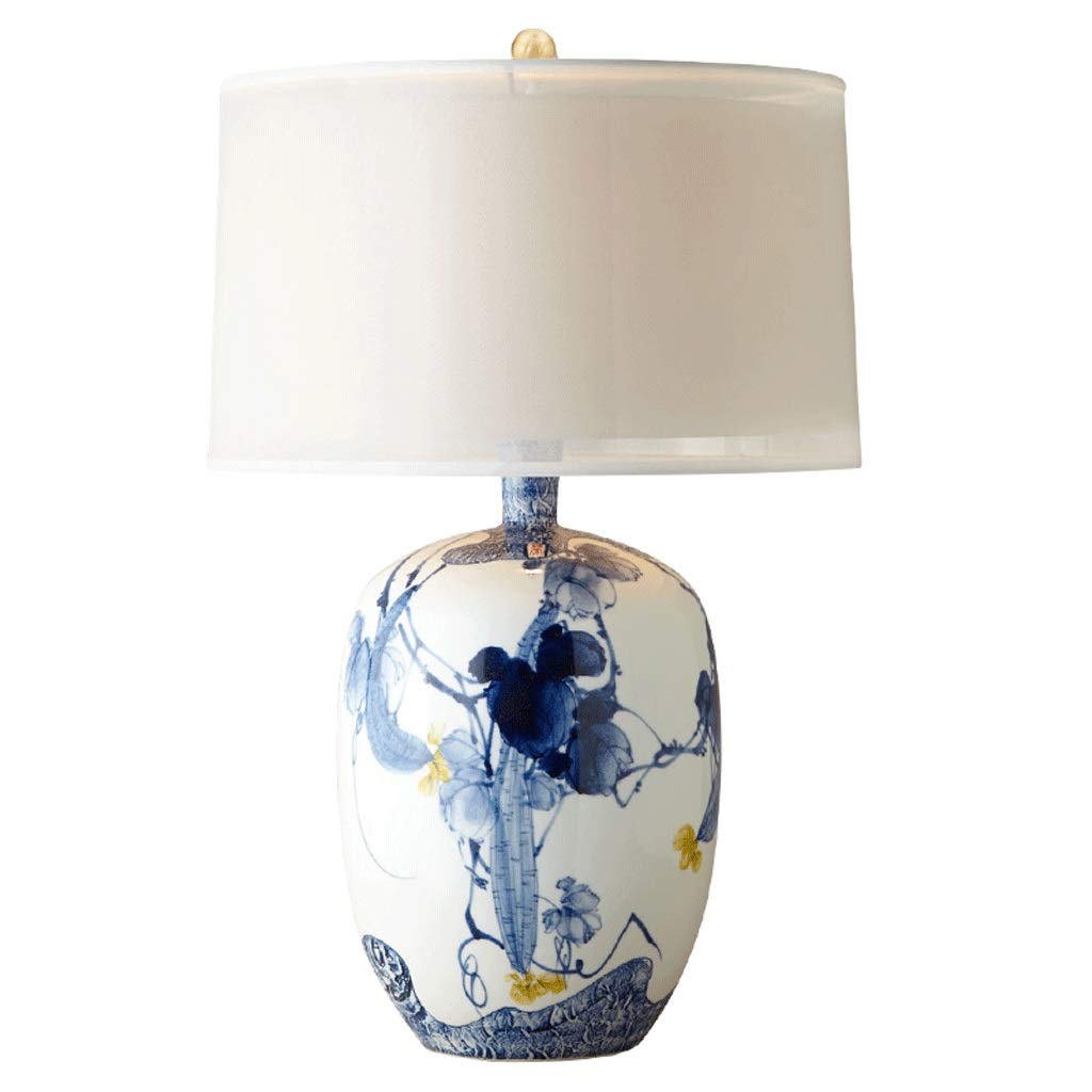 XXY Ceramic Desk Lamp - Hand-Painted Ink Art Table Lamp for Bedroom, Living Room & Nightstand - Elegant Decorative Lighting for Home Office & Reading Nook
