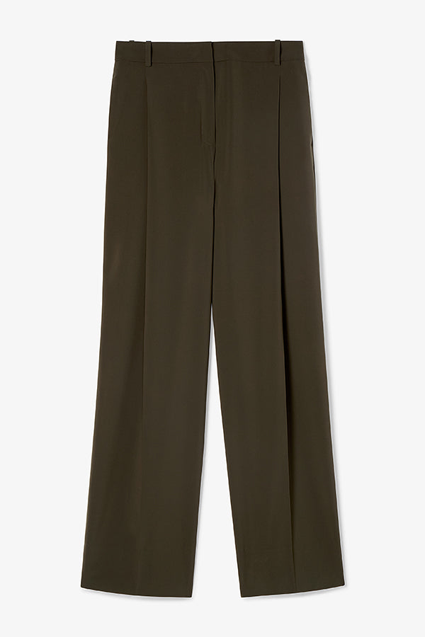 Rina Sculptural High-Waisted OrigamiTech Pants for Women - Olive Green Wide Leg Trousers | Comfortable & Stylish for Work, Travel & Casual Wear