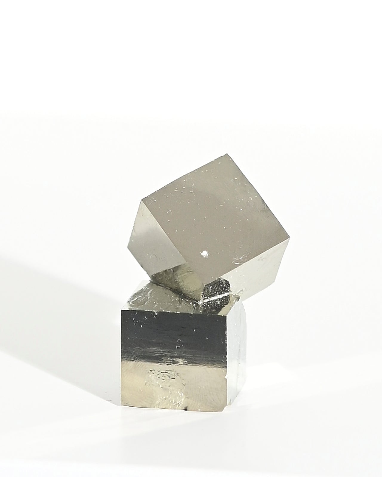 Pyrite Interlocking Cube Puzzle - Natural Mineral Crystal Building Blocks for Stress Relief & Creativity | Perfect for Home Decor, Office Desk, and Educational STEM Toys