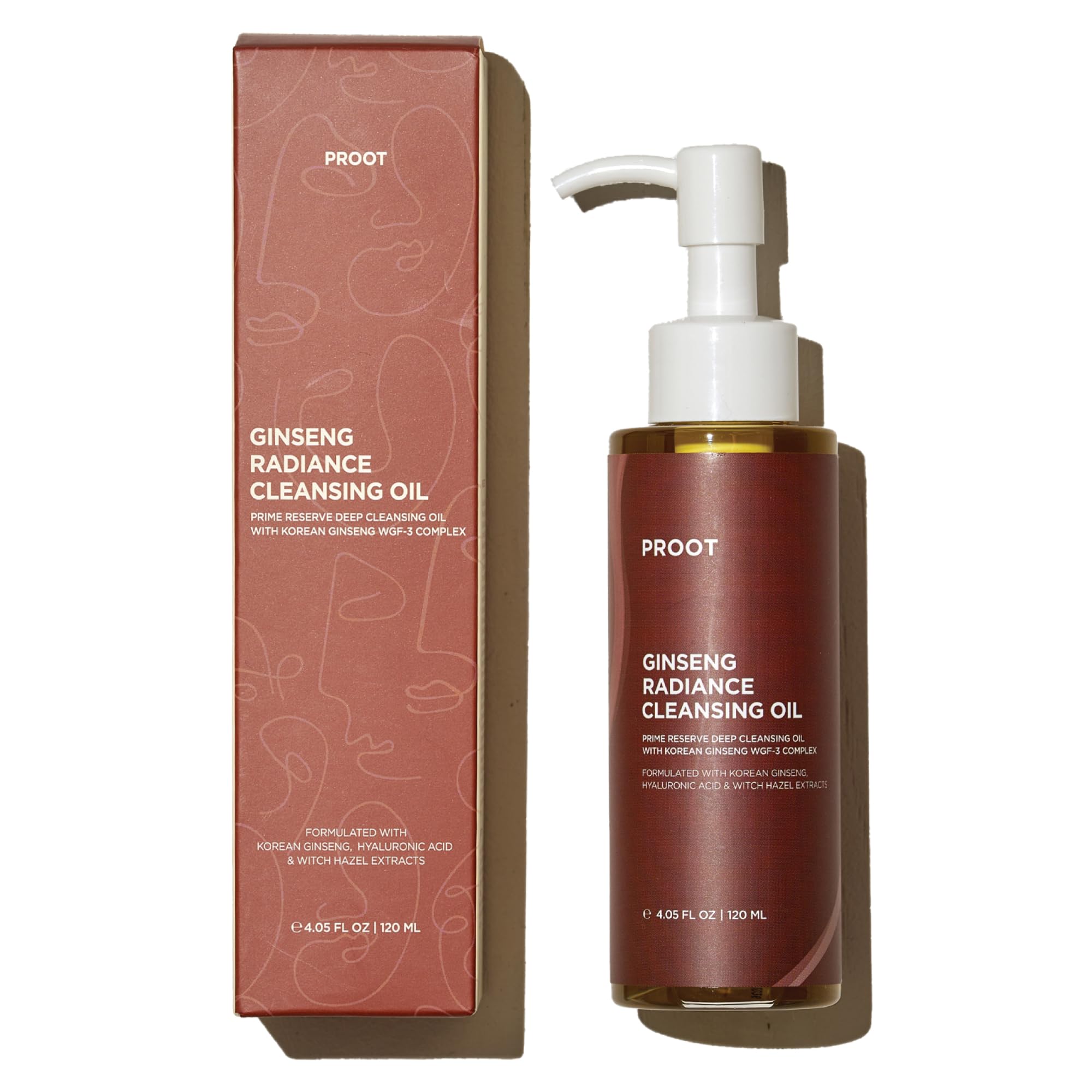 PROOT Korean Ginseng Cleansing Oil for Face - Deep Cleansing & Nourishing Facial Cleanser for At-Home Skincare | Gentle Makeup Remover & Daily Hydration for All Skin Types