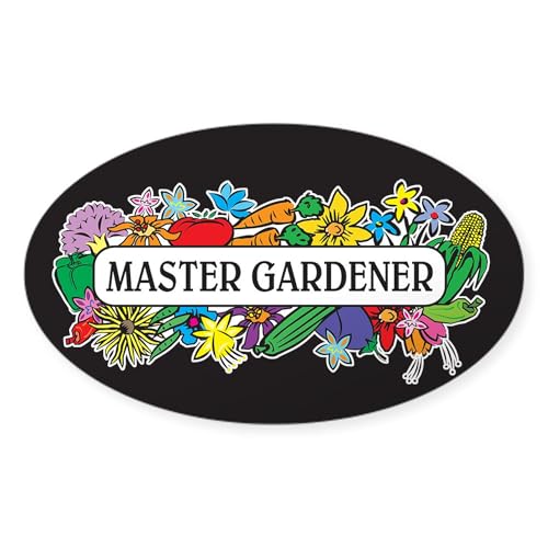 Clear - Master Gardener Oval Sticker