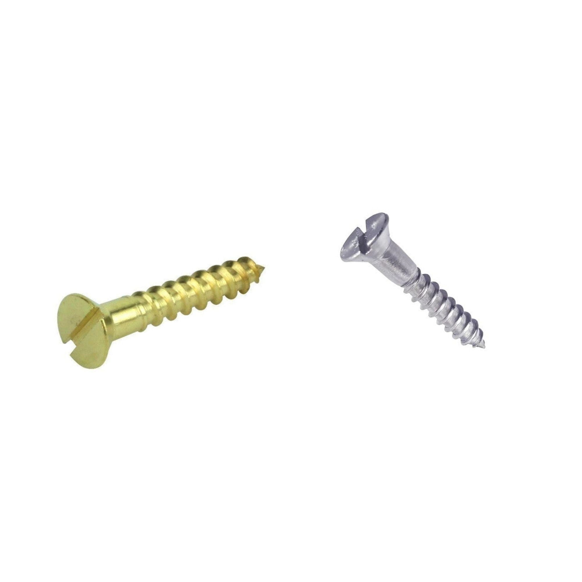 #6 Slotted Flat Head Wood Screws - Rust Resistant for Furniture, Cabinets & DIY Woodworking Projects