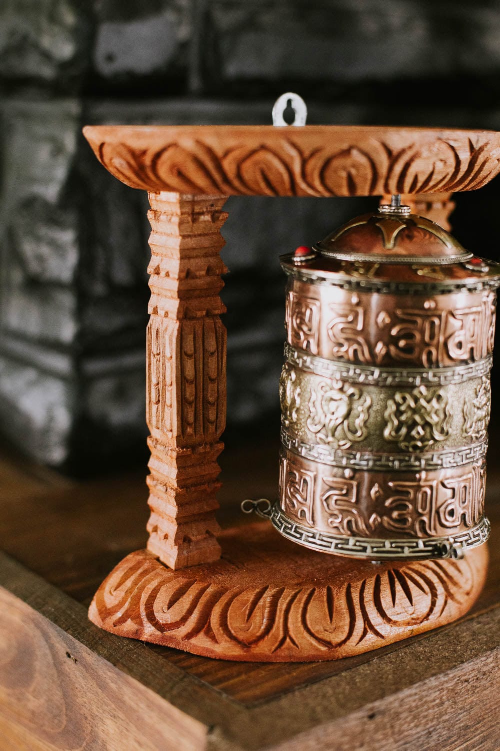 Tibetan Buddhist Healing Auspicious Prayer Wheel - Handmade Meditation & Spiritual Ritual Tool for Home Altar, Yoga & Mindfulness Practice