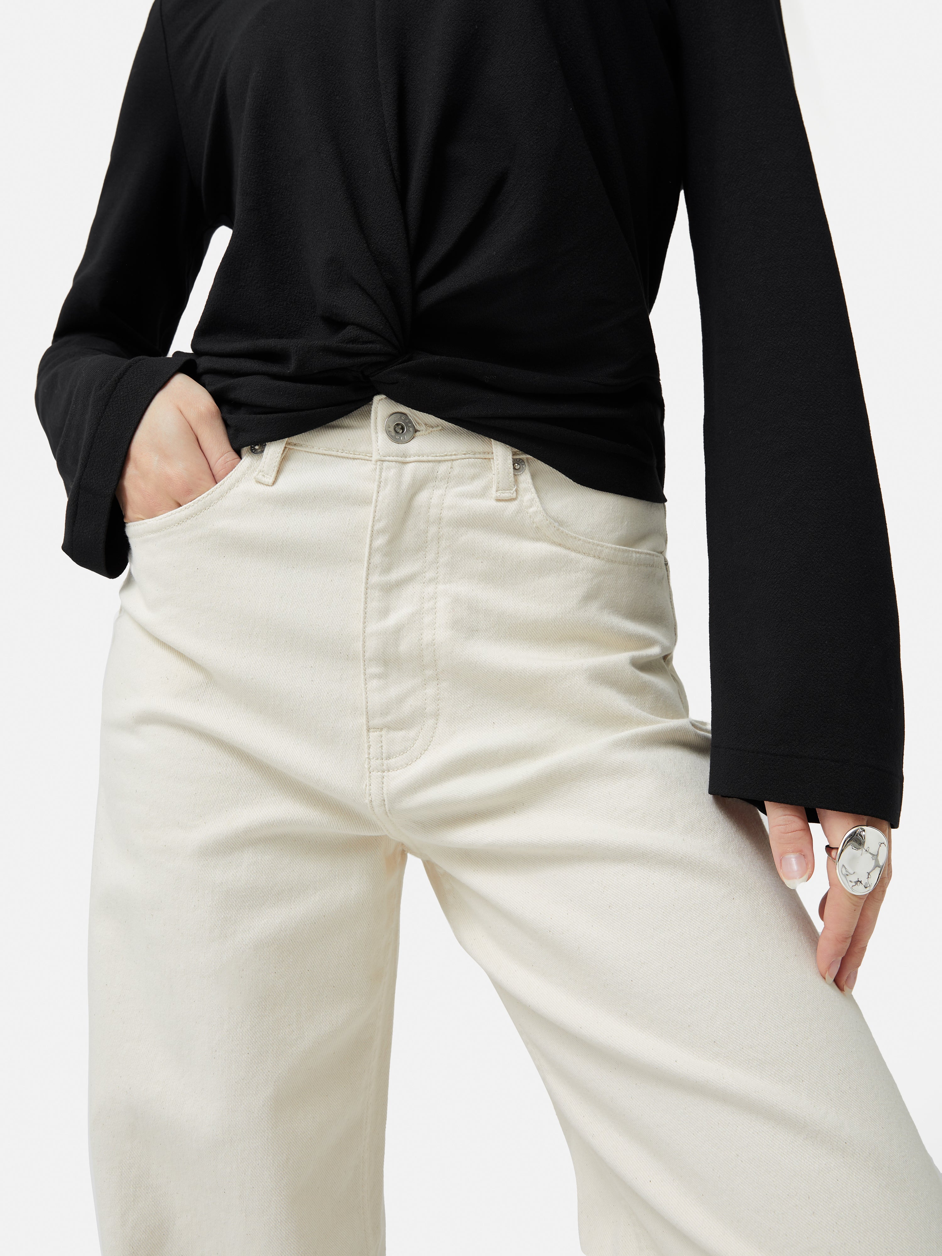 Stylish Knotted Front Long Sleeve Top for Women - Black | Casual & Office Wear | Perfect for Work, Dates & Everyday Outfits