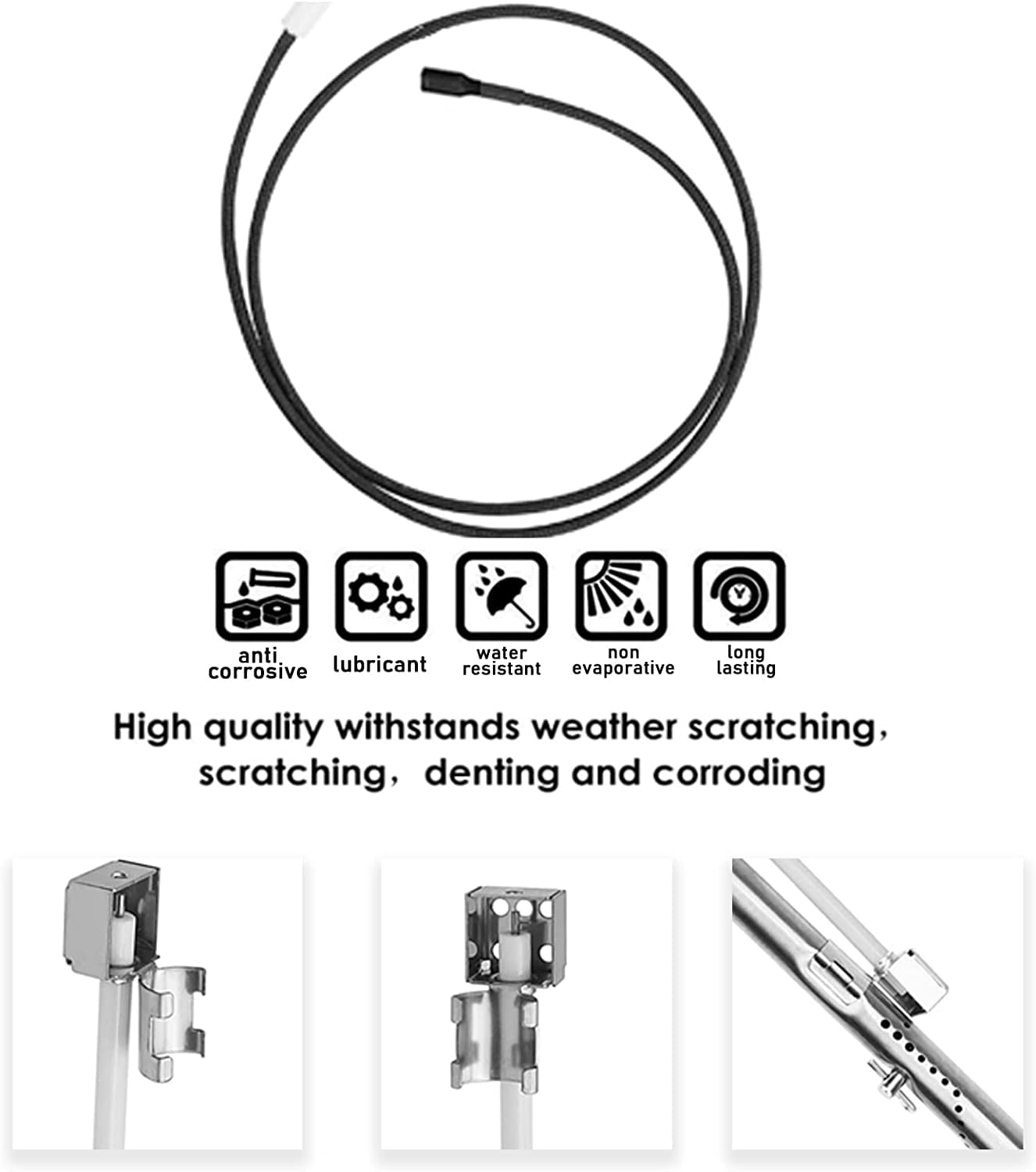 Uniflasy Replacement Grill Parts for Charbroil Performance 2-Burner - Heat Plates, Burner Shields, Igniters & Crossover Tubes (Models: 463645015, 463633316, 463672016, 463370719, 463336016, 463672216, 463672419, 463672019) - Perfect for Backyard BBQs, Camping & Outdoor Cooking
