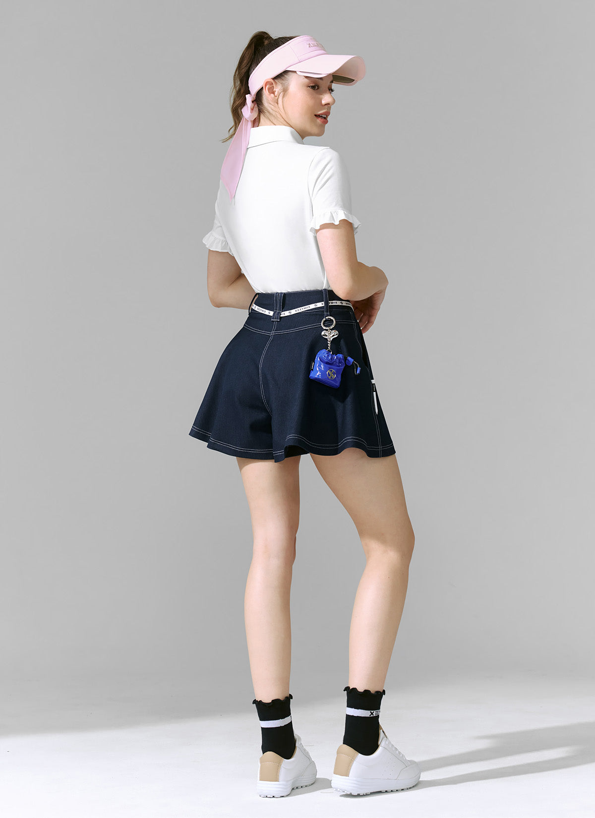 Women's Ruffle Sleeve Polo Shirt - Short Sleeve Cotton Blouse for Casual Wear, Office & Summer Outfits