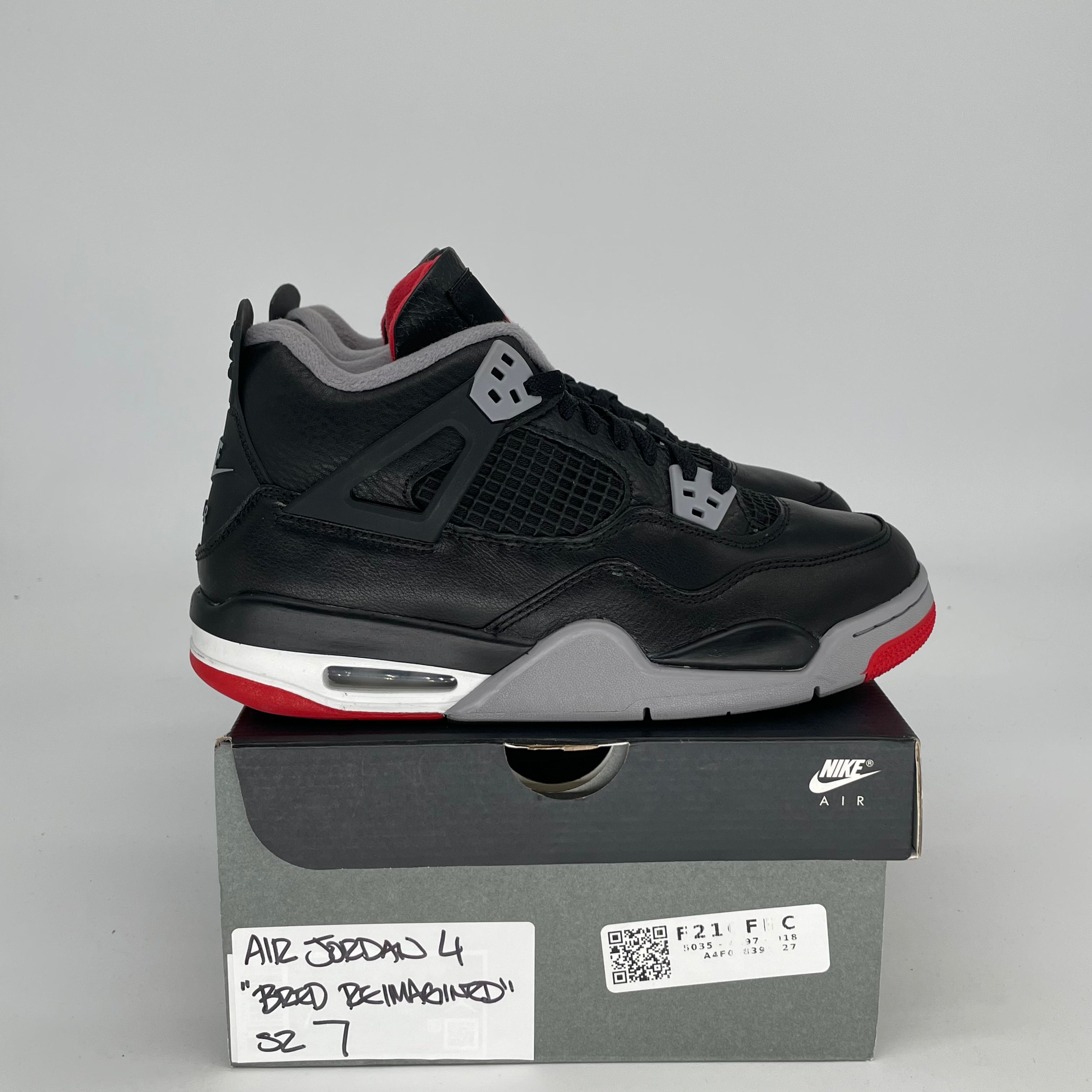 AIR JORDAN 4 BRED REIMAGINED Basketball Shoes - Men's Size 7/Women's Size 8.5 - Style Code FQ8213-006 | Perfect for Streetwear, Sneaker Collecting & Basketball Games