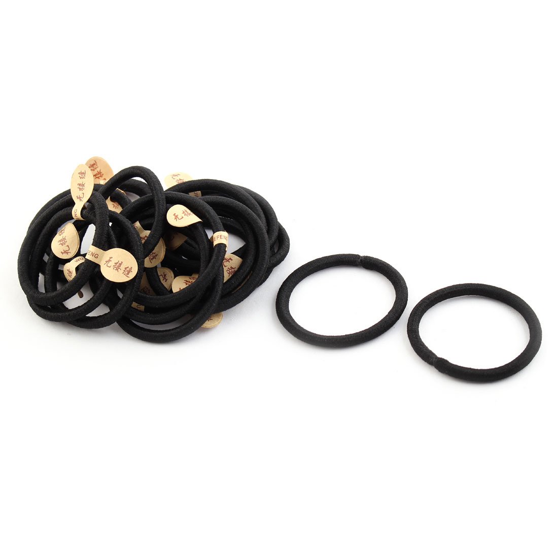 20 Pcs Black Elastic Hair Ties for Women - Soft Rubber Hair Bands, Ponytail Holders, Hair Ropes for Daily Styling, Workouts & Fashion Accessories