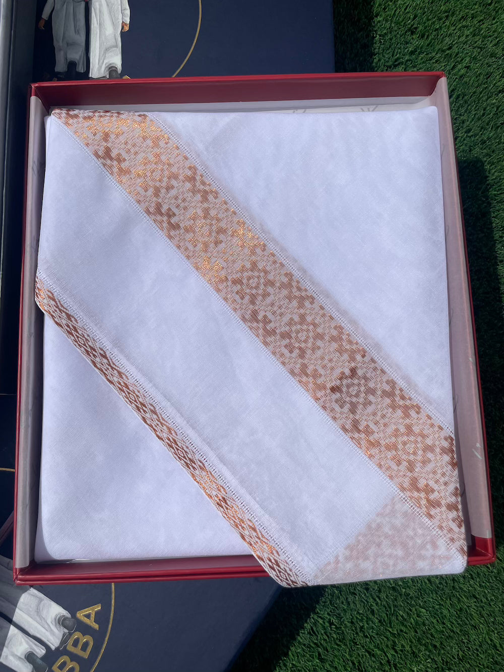Rust Metallic Shemagh Scarf - 52