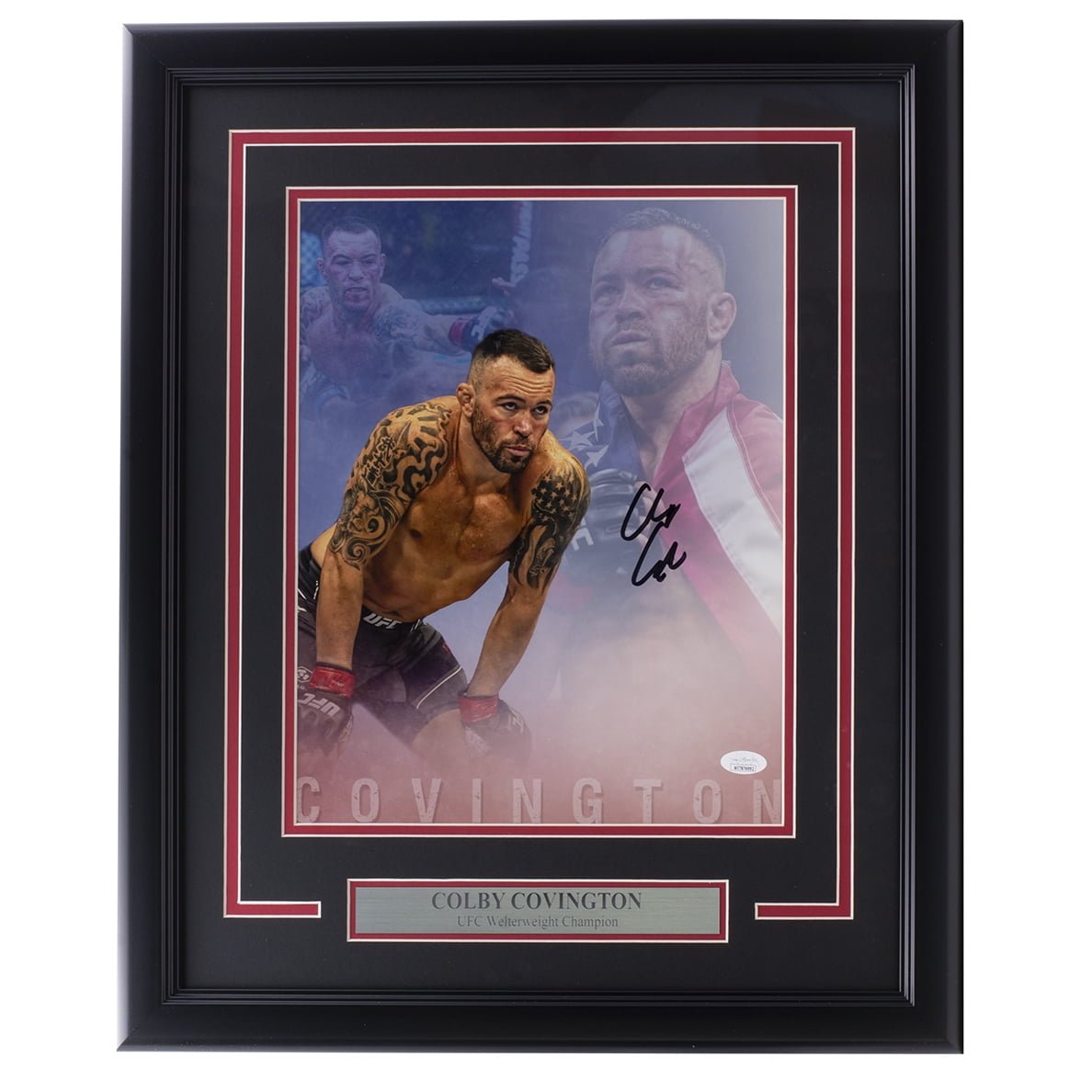 Colby Covington Autographed Framed 11x14 UFC Collage Photo with JSA ITP COA - Perfect for MMA Fans, Man Cave Decor & Sports Memorabilia Collectors